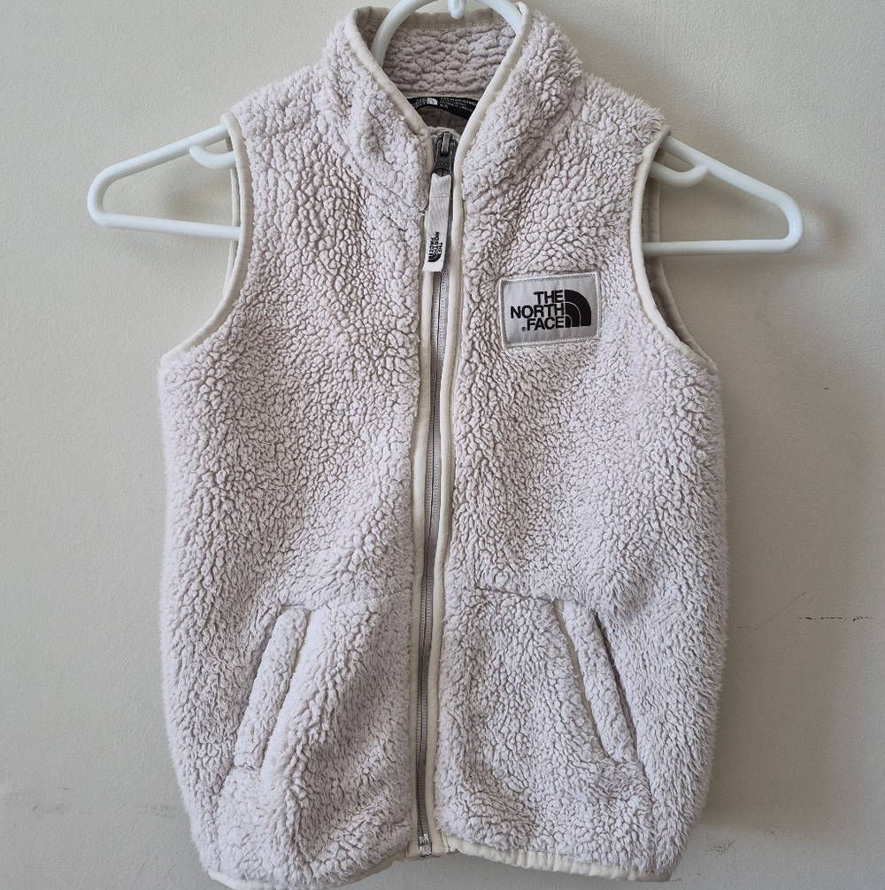 The North Face Cream Sherpa Vest